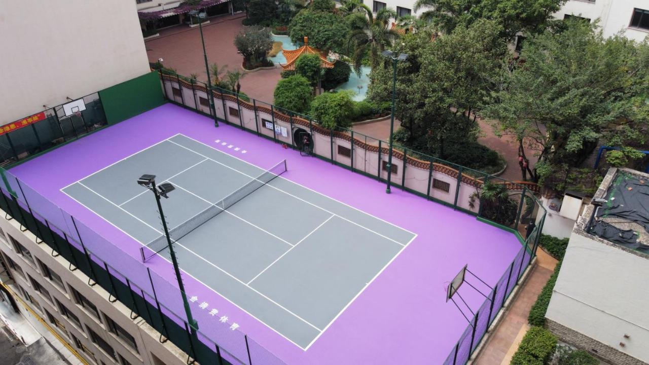 فندق الصين قوانغتشو المظهر الخارجي الصورة Tennis court at the complex